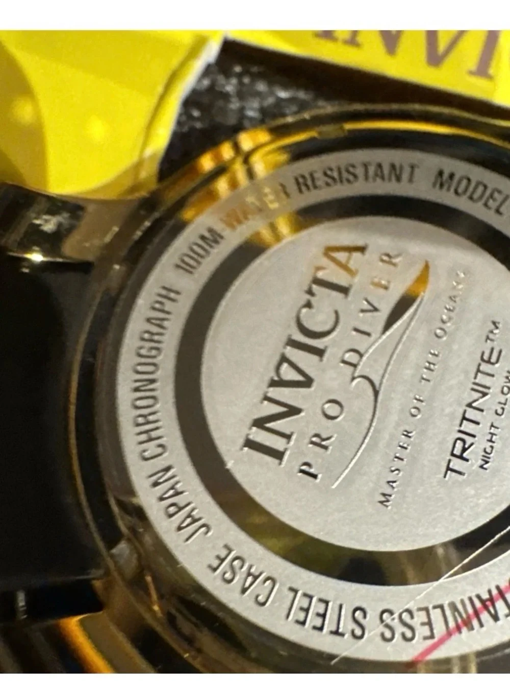 Invicta 28754 Pro Diver Men's Black and Gold Chronograph Watch